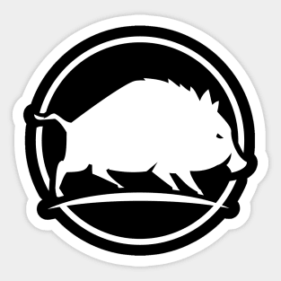 White Wild Boar or Wild Hog or Wild Pig Sticker